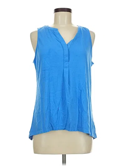 Pre-owned Crown & Ivy Sleeveless Blouse In Blue