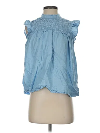 Pre-owned Crown & Ivy Sleeveless Blouse In Blue