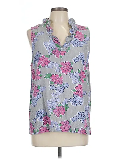 Pre-owned Crown & Ivy Sleeveless Blouse In Gray