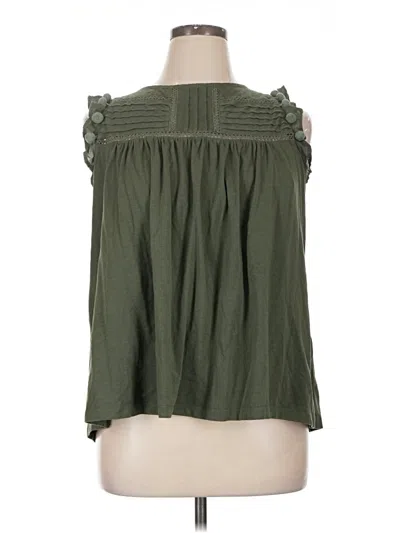 Pre-owned Crown & Ivy Sleeveless Blouse In Green