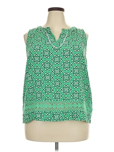 Pre-owned Crown & Ivy Sleeveless Blouse In Green