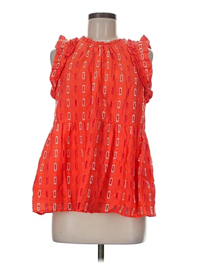 Pre-owned Crown & Ivy Sleeveless Blouse In Orange