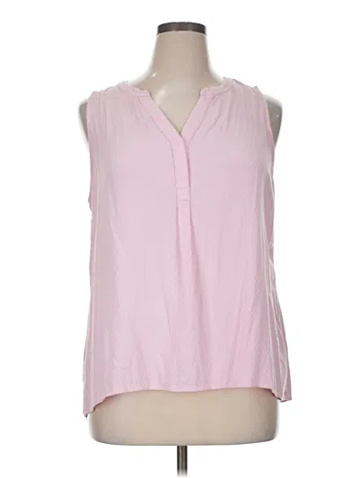 Pre-owned Crown & Ivy Sleeveless Blouse In Pink
