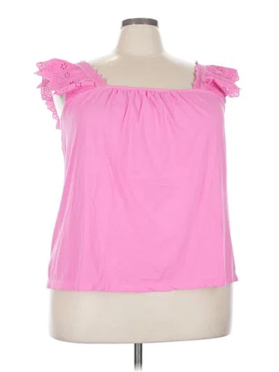 Pre-owned Crown & Ivy Sleeveless Blouse In Pink