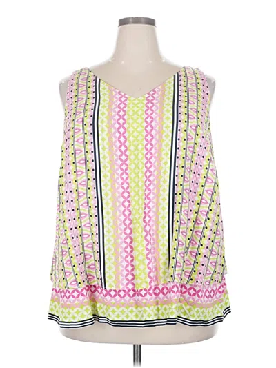 Pre-owned Crown & Ivy Sleeveless Blouse In Pink