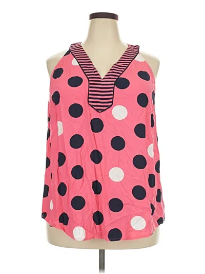 Pre-owned Crown & Ivy Sleeveless Blouse In Pink