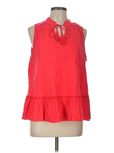 Pre-owned Crown & Ivy Sleeveless Blouse In Red