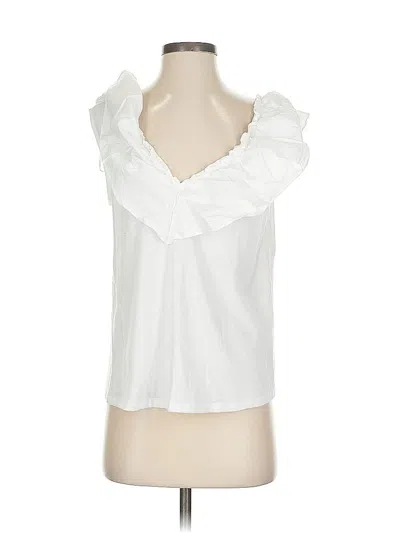 Pre-owned Crown & Ivy Sleeveless Blouse In White