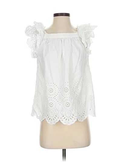 Pre-owned Crown & Ivy Sleeveless Blouse In White