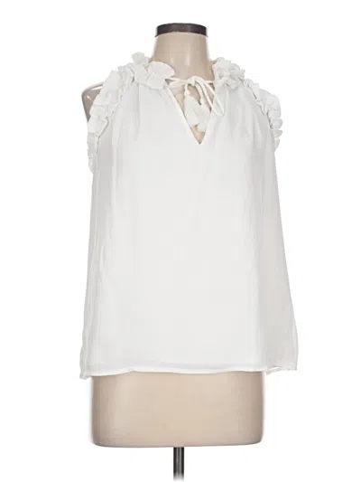 Pre-owned Crown & Ivy Sleeveless Blouse In White