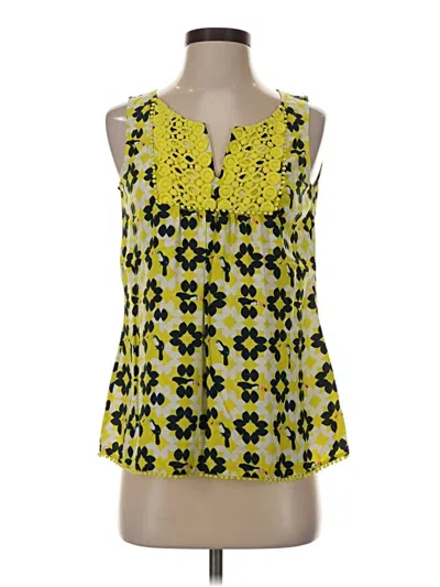 Pre-owned Crown & Ivy Sleeveless Blouse In Yellow