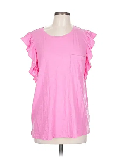 Pre-owned Crown & Ivy Sleeveless T-shirt In Pink