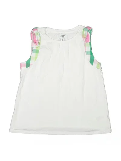 Pre-owned Crown & Ivy Kids' Sleeveless T-shirt In White