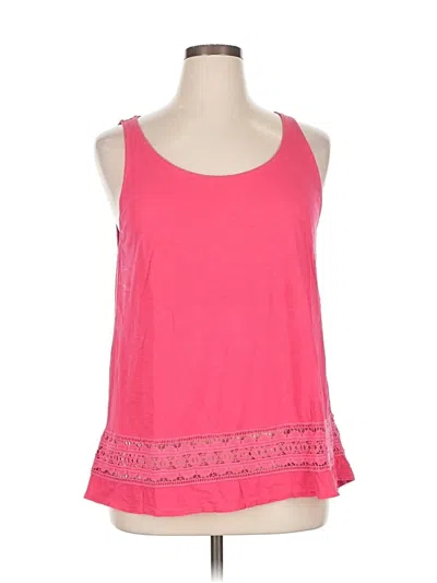 Pre-owned Crown & Ivy Sleeveless Top Pink Halter Neckline Tops