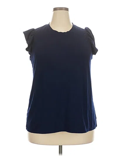 Pre-owned Crown & Ivy Sleeveless T-shirt In Blue