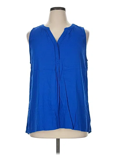 Pre-owned Crown & Ivy Sleeveless T-shirt In Blue