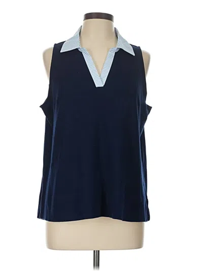 Pre-owned Crown & Ivy Sleeveless T-shirt In Blue