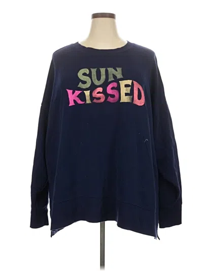 Pre-owned Crown & Ivy Sweatshirt In Blue
