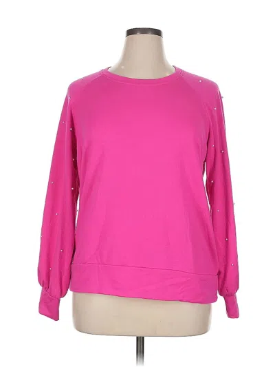 Pre-owned Crown & Ivy Sweatshirt In Pink