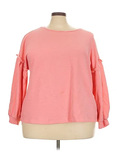 Pre-owned Crown & Ivy Sweatshirt In Pink