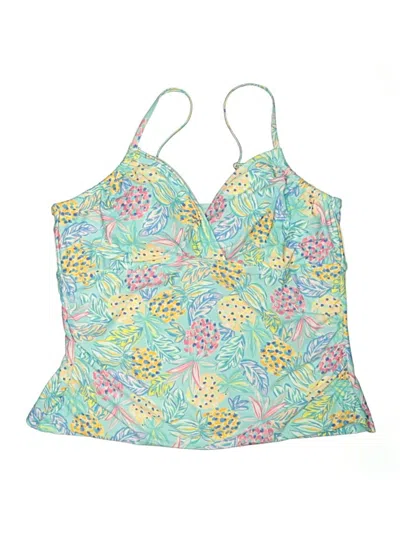 Crown & Ivy Swimsuit Top Blue Paisley Pattern Swimwear