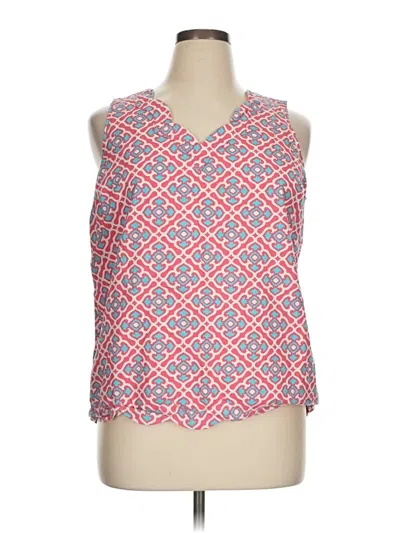 Pre-owned Crown & Ivy Tank Top Pink Halter Neckline Tops