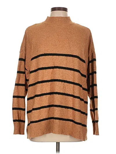 Pre-owned Crown & Ivy Turtleneck Sweater In Brown