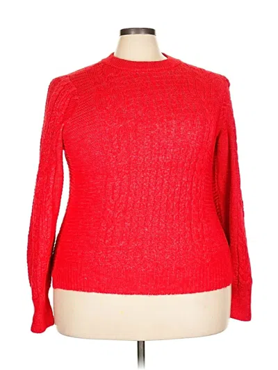 Pre-owned Crown & Ivy Turtleneck Sweater In Red