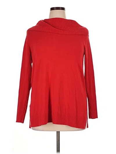Pre-owned Crown & Ivy Turtleneck Sweater In Red