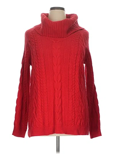 Pre-owned Crown & Ivy Turtleneck Sweater In Red