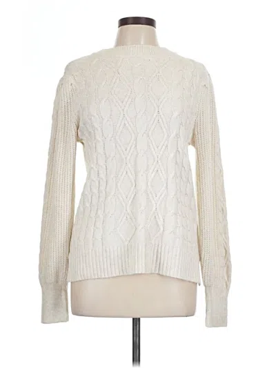 Pre-owned Crown & Ivy Turtleneck Sweater In White