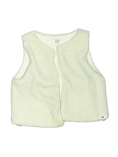 Pre-owned Crown & Ivy Kids' Vest In Ivory