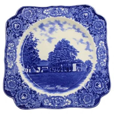 Pre-owned Crown Ducal England Vintage "mount Vernon" Bicentennial Decorative Plate By Crown Ducal, 1932 In Purple