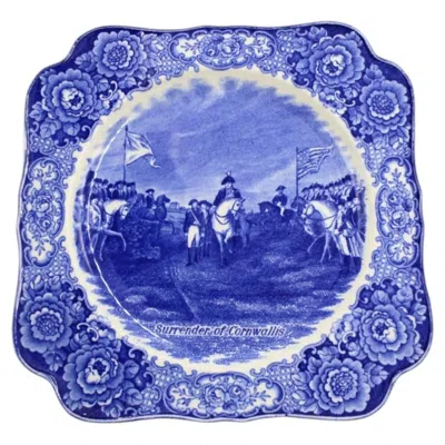 Pre-owned Crown Ducal England Vintage "surrender Of Cornwallis" Bicentennial Decorative Plate By Crown Ducal In Purple