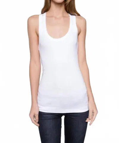Crown Jewel Renton Racer Back Tank Top In White In Multi