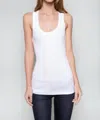 Crown Jewel Hollywood Henley Tank In Pearl In White