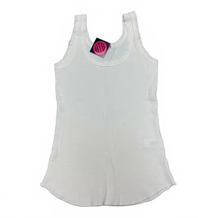Crown Jewel Women's Thermal Scoop Tank In Pearl In Neutral