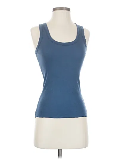 Pre-owned Crown Jewels Tank Top Blue Halter Neckline Tops