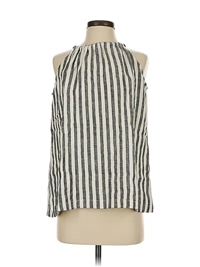 Pre-owned Crown Linen Designs Sleeveless Blouse In Gray