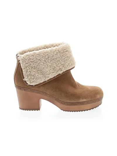 Pre-owned Crown Vintage Ankle Boots In Tan