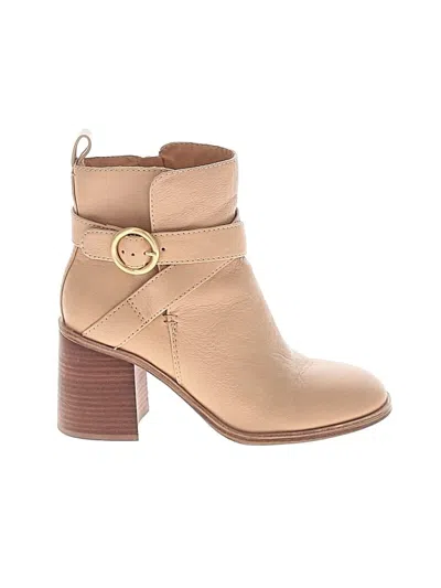 Pre-owned Crown Vintage Ankle Boots In Tan
