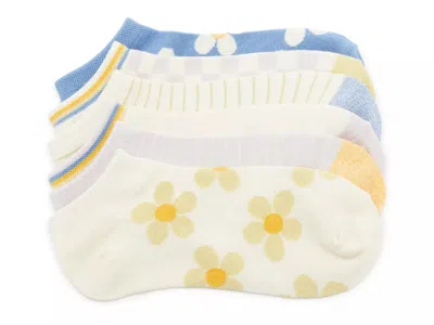 Crown Vintage Daisy No Show Socks 6 Pack In Multi