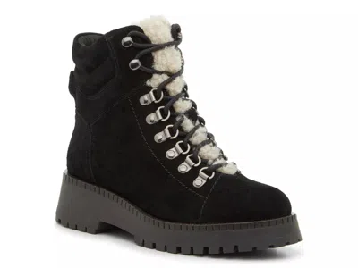 Crown Vintage Hopper Combat Boot In Black