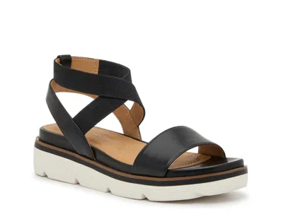 Crown Vintage Jess Wedge Sandal In Black