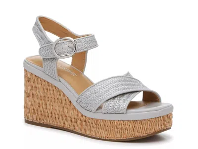 Crown Vintage Kehra Wedge Sandal In Gray