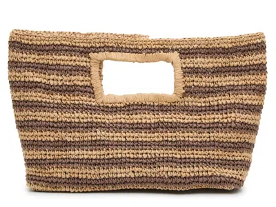 Crown Vintage Stripe Cutout Clutch In Brown
