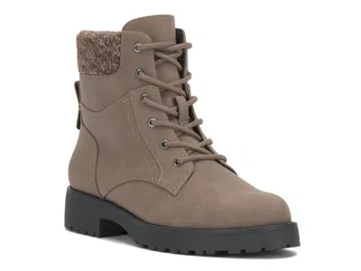 Crown Vintage Tarrie Combat Boot In Brown