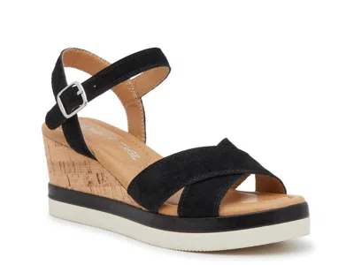 Crown Vintage Veronia Wedge Sandal In Black