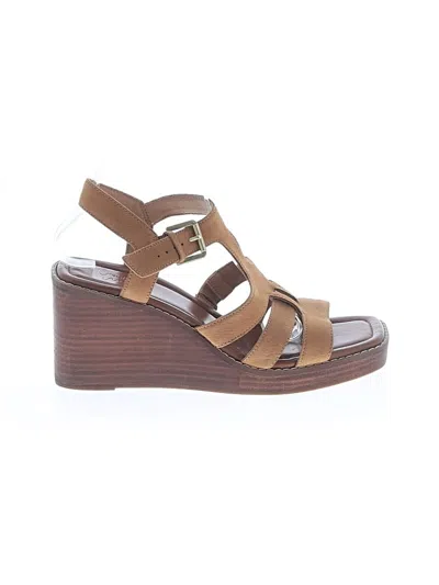 Pre-owned Crown Vintage Wedges In Tan