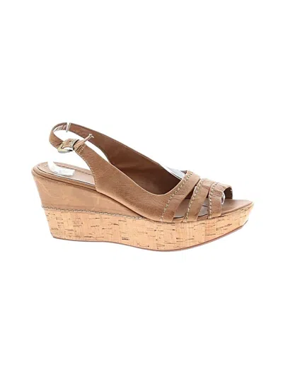 Pre-owned Crown Vintage Wedges In Tan
